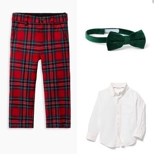 Janie and Jack pants, shirt, bow tie